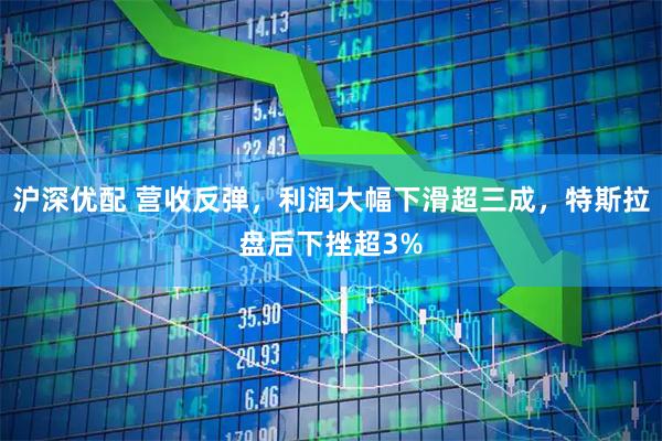 沪深优配 营收反弹,利润大幅下滑超三成,特斯拉盘后下挫超3%