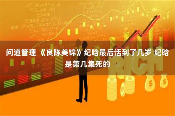 问道管理 《良陈美锦》纪晗最后活到了几岁 纪晗是第几集死的